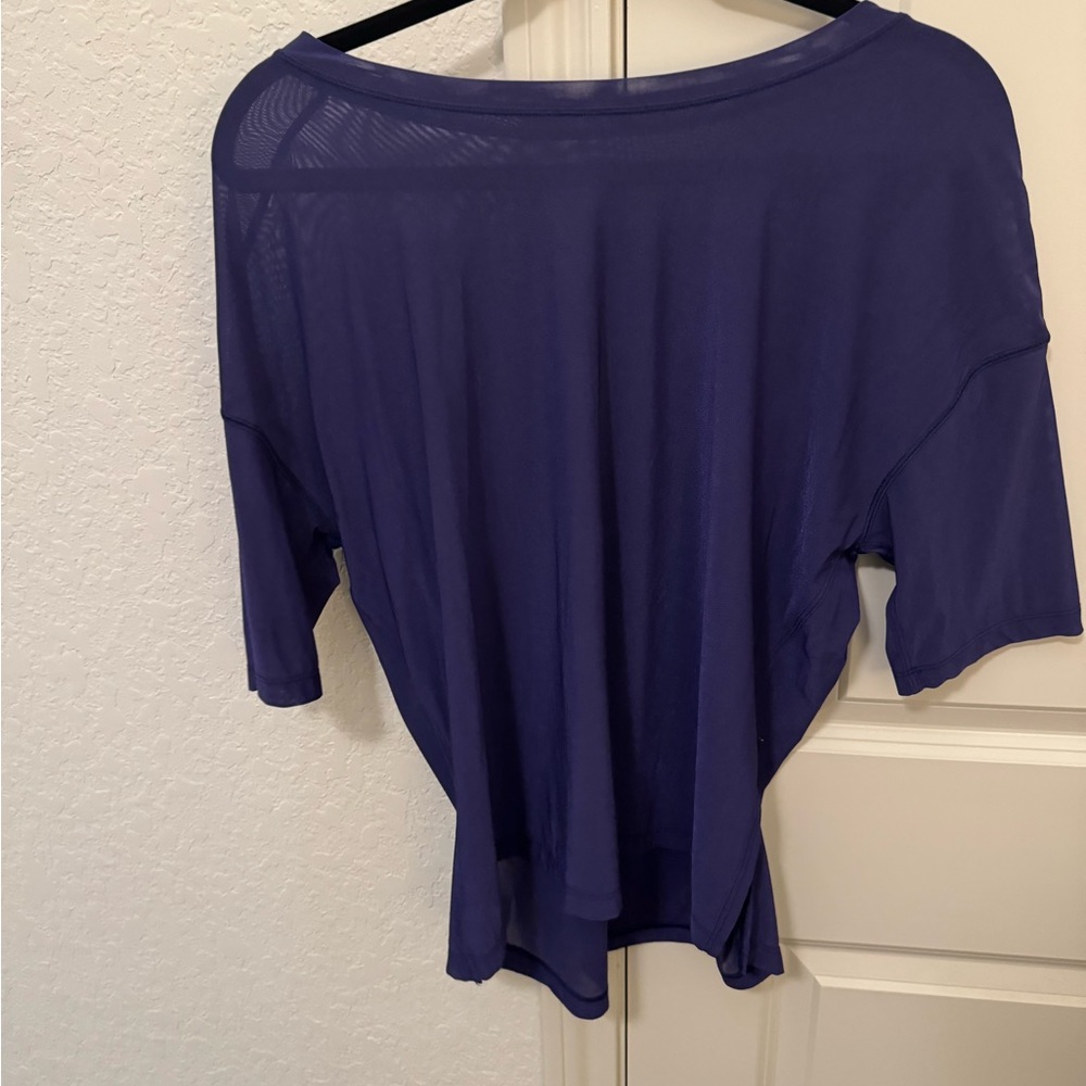 Purple mesh lululemon oversized workout top